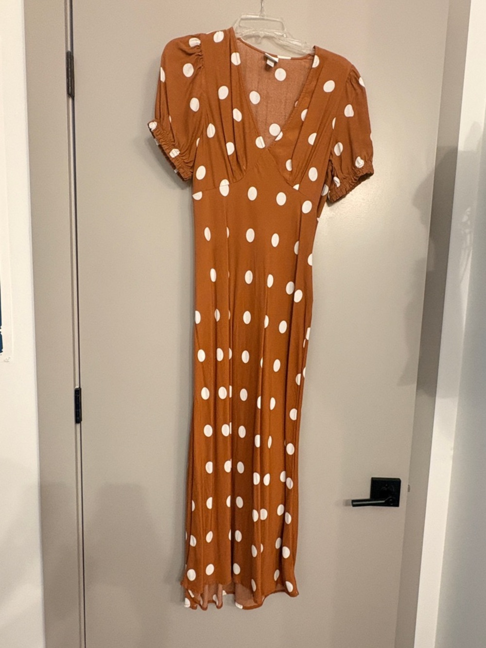 Rust Polka Dot Maxi Dress